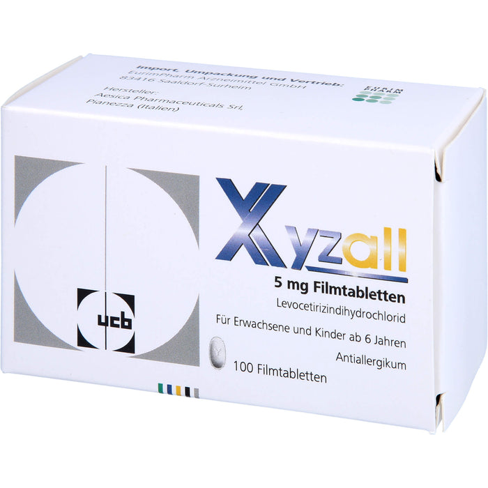 Xyzall 5 mg Filmtabletten Antiallergikum, 100 St. Tabletten