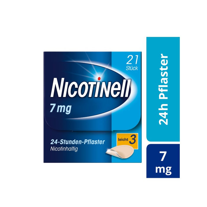 Nicotinell 7 mg/24-Stunden-Pflaster (bisher 17,5 mg) Stärke 3 (leicht), 21 St. Pflaster