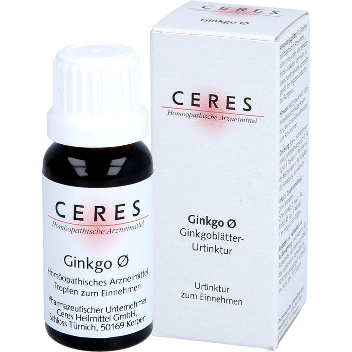 Ceres Ginkgo Urtinktur, 20 ml Lösung