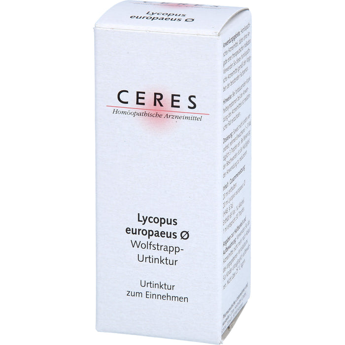 CERES Lycopus europaeus ø Wolfstrapp-Urtinktur, 20 ml Lösung