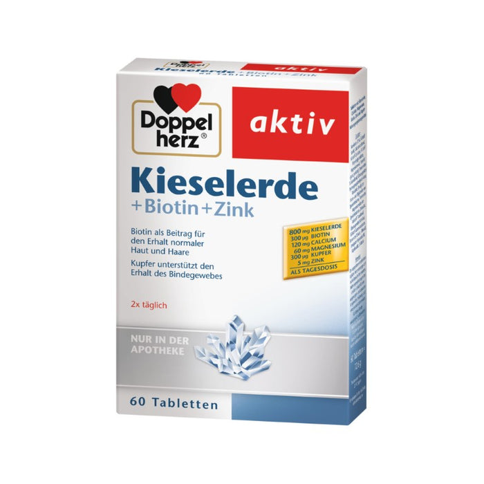 Doppelherz Kieselerde + Biotin + Zink, 60 St. Tabletten