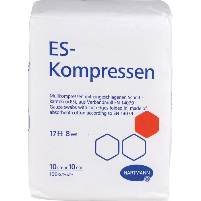 ES-KOMPRESSEN unsteril 10x10cm 8f, 100 St KOM