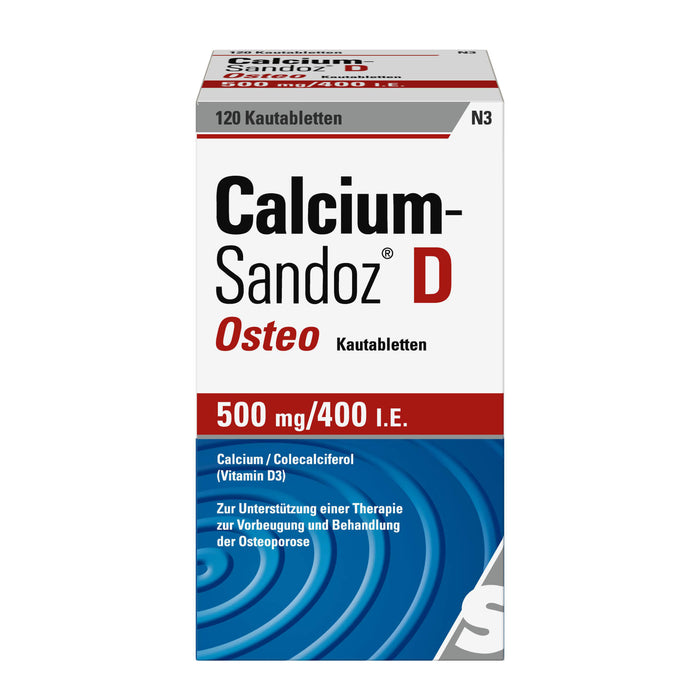 Calcium-Sandoz D Osteo Kautabletten, 120 St. Tabletten