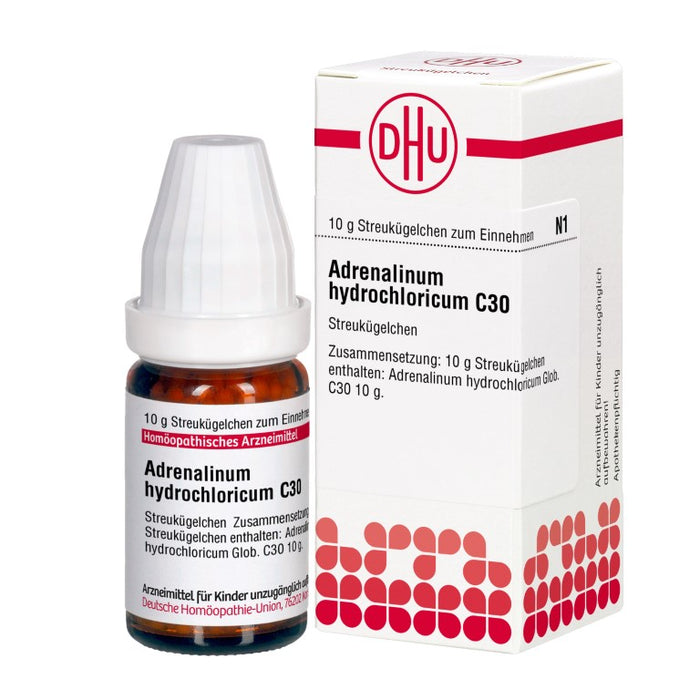 DHU Adrenalinum hydrochloricum C30 Streukügelchen, 10 g Globuli