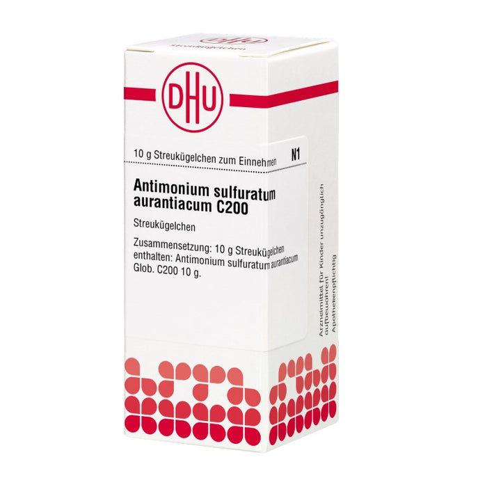 DHU Antimonium sulfuratum aurantiacum C200 Streukügelchen, 10 g Globuli