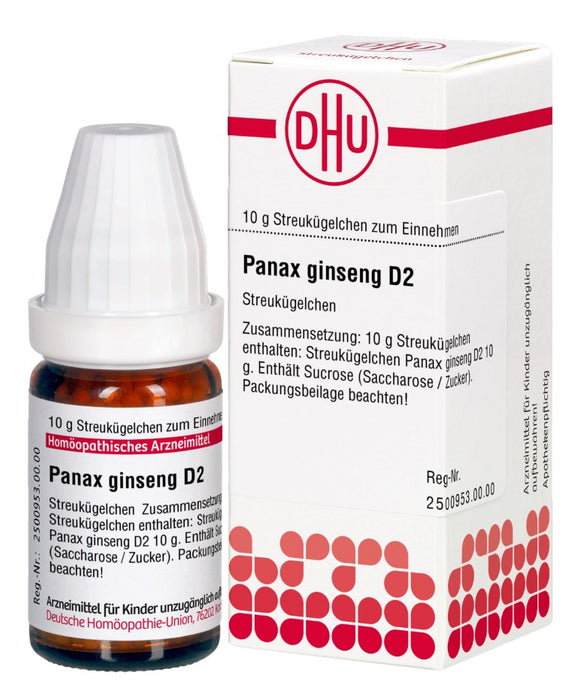 Panax ginseng D2 DHU Globuli, 10 g Globuli