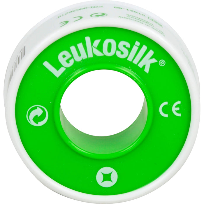 Leukosilk 5 m x 1,25 cm Fixierpflaster, 1 St. Pflaster