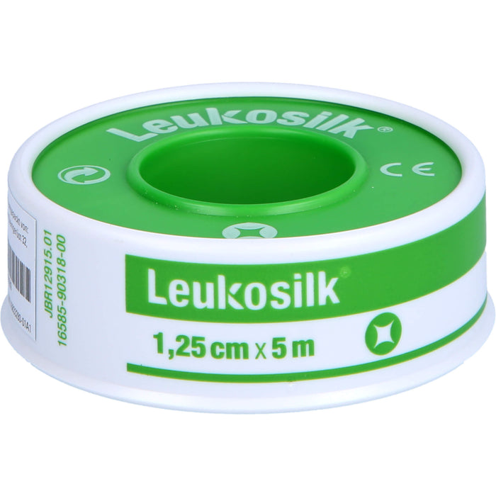 Leukosilk 5 m x 1,25 cm Fixierpflaster, 1 St. Pflaster