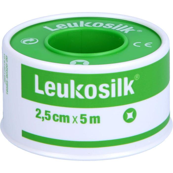 Leukosilk 2,5 cm x 5 m Fixierpflaster, 1 St. Pflaster