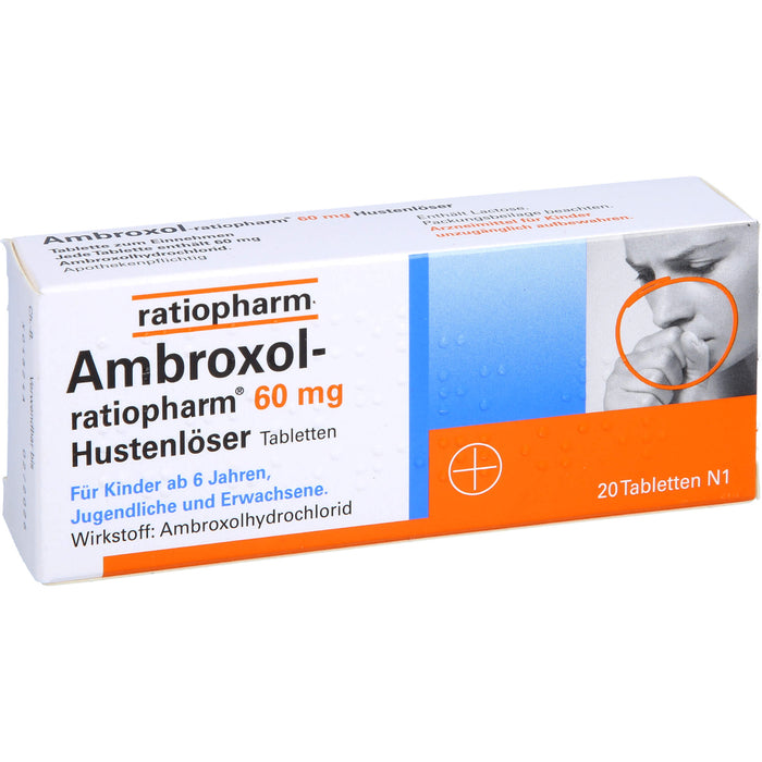 Ambroxol-ratiopharm 60 mg Hustenlöser Tabletten, 20 pcs. Tablets