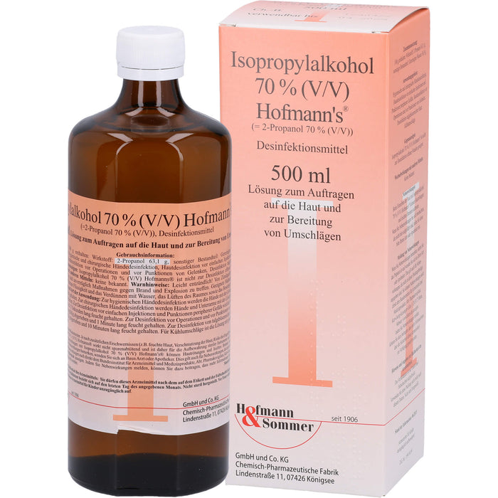 Isopropylalkohol 70% Hofmann's, 500 ml Lösung