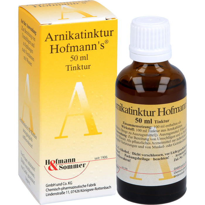 Arnikatinktur Hofmanns bei äußerlichen, stumpfen Verletzungen, 50 ml Lösung