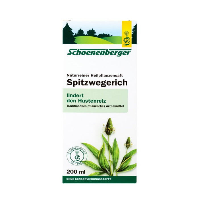 Schoenenberger Spitzwegerich naturreiner Heilpflanzensaft, 200 ml Lösung