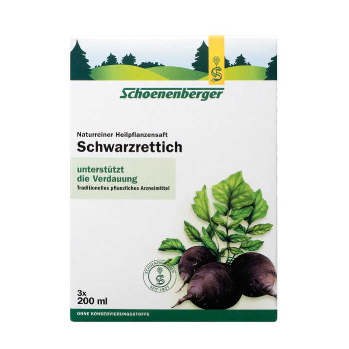 Schoenenberger Schwarzrettich naturreiner Heilpflanzensaft, 600 ml Lösung