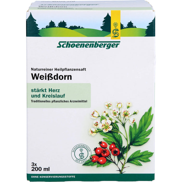 Naturreiner Heilpflanzensaft Weißdorn, 600 ml Lösung