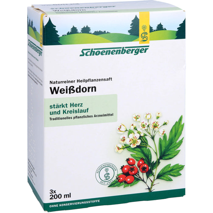 Naturreiner Heilpflanzensaft Weißdorn, 600 ml Lösung