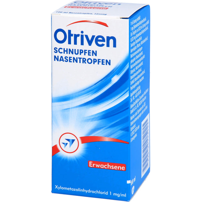 Otriven 0,1 % Nasentropfen für Erwachsene bei Schnupfen, 100 ml Lösung