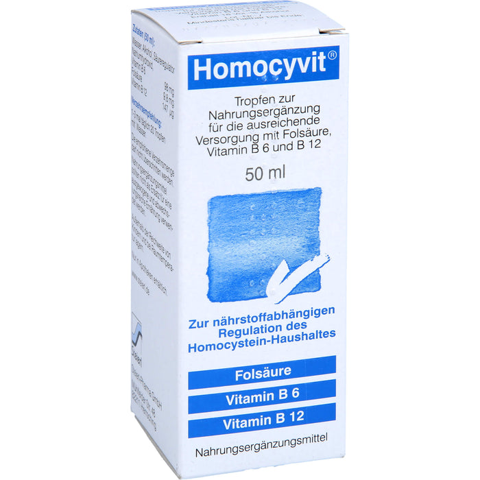 Homocyvit Tropfen zur Unterstützung eines normalen Homocystein-Stoffwechsel, 50 ml Lösung