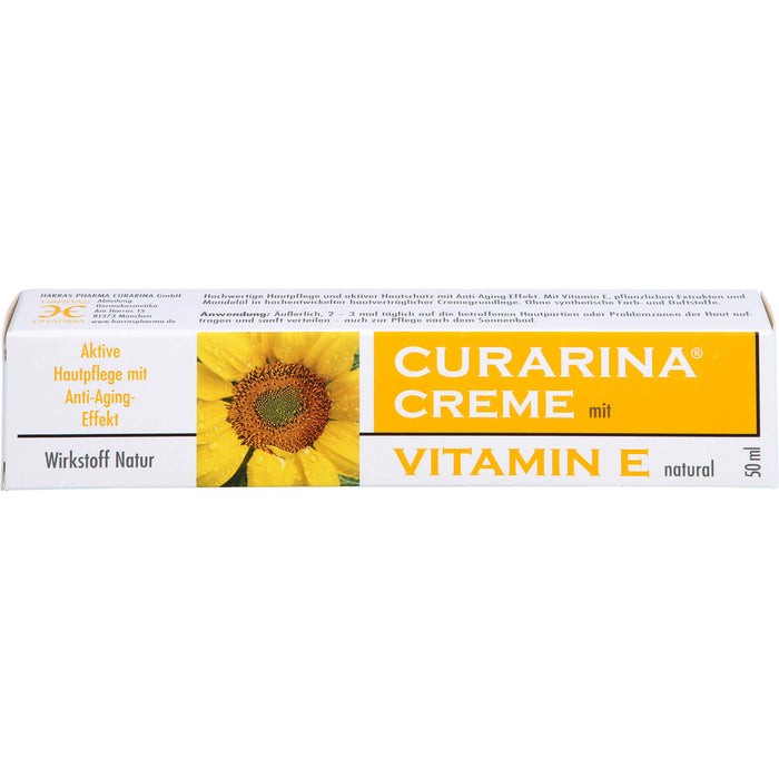 CURARINA Creme mit Vitamin E aktive Hautpflege mit Anti-Aging Effekt, 50 ml Creme