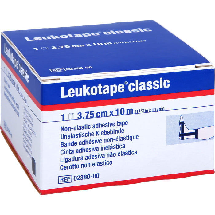 Leukotape classic 3,75 cm x 10 m schwarz Klebebinde, 1 St. Packung