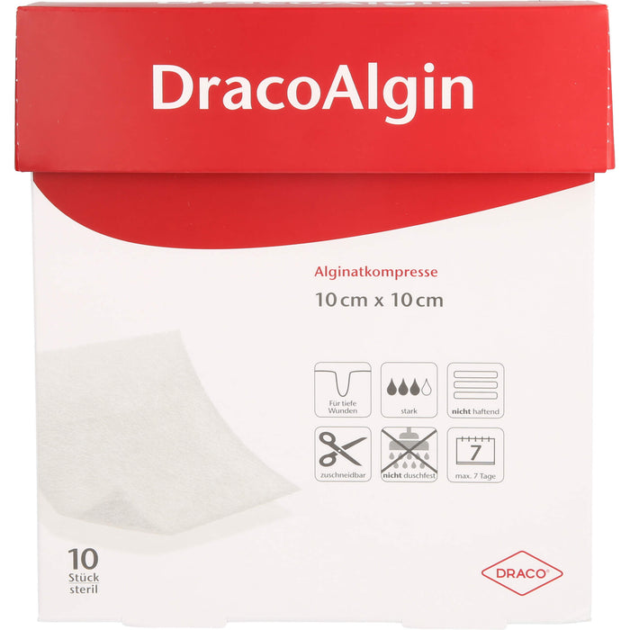 DracoAlgin Alginat Wundauflage, 10 St KOM