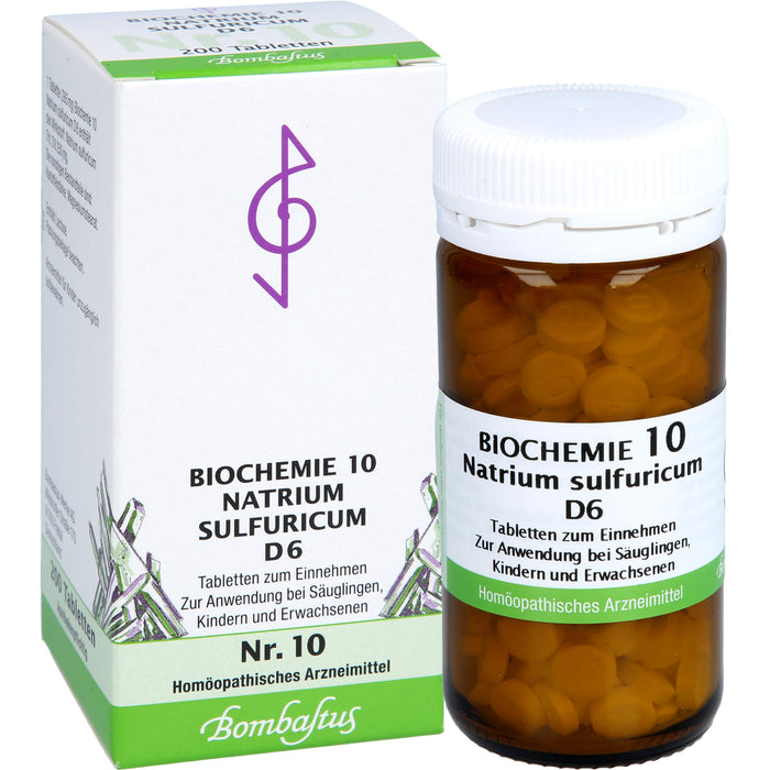 Biochemie 10 Natrium sulfuricum Bombastus D6 Tbl., 200 St TAB