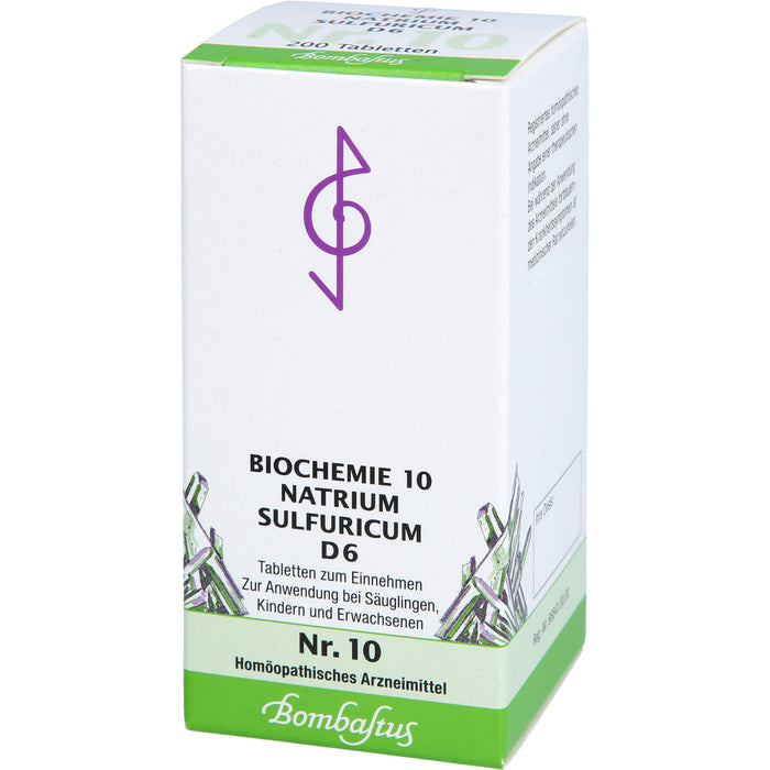 Biochemie 10 Natrium sulfuricum Bombastus D6 Tbl., 200 St TAB