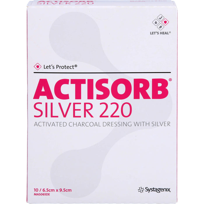 ACTISORB 220 Silver 9,5x6,5cm steril, 10 St KOM