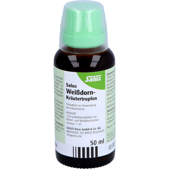 Salus Weißdorn-Kräutertropfen zur Unterstützung der Herz-Kreislauf-Funktion, 50 ml Lösung