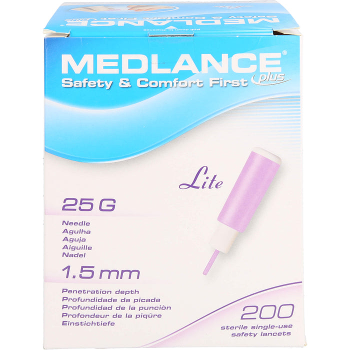 MEDLANCE PLUS Lite Sicherheitslanzetten 25 G, 200 St. Packung