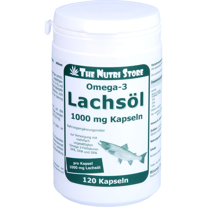 THE NUTRI STORE Omega-3 Lachsöl 1000 mg Kapseln, 120 St. Kapseln