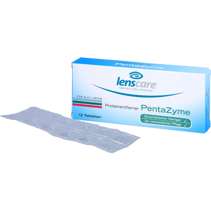 lenscare Proteinentferner PentaZyme für alle Linsen, 12 St. Tabletten