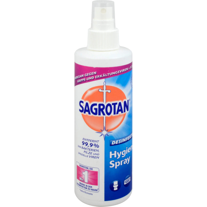 SAGROTAN Hygiene Spray entfernt 99,9 % der Bakterien, Pilze und spezielle Viren, 250 ml Lösung