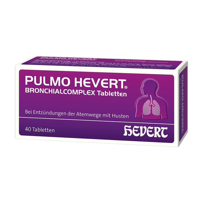 Pulmo Hevert Bronchialcomplex bei Entzündungen der Atemwege mit Husten, 40 St. Tabletten