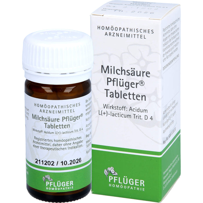 Pflüger Milchsäure Tabletten, 100 St. Tabletten