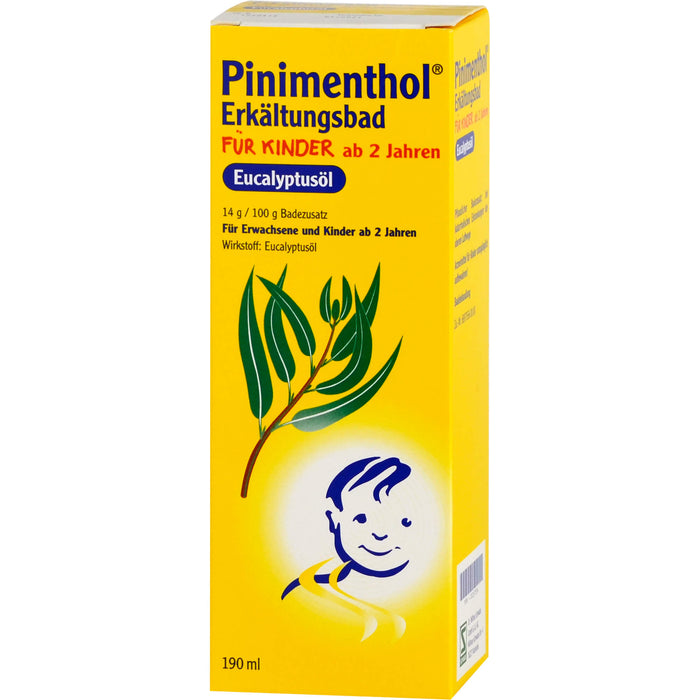 Pinimenthol Eucalyptusöl Erkältungsbad für Kinder ab 2, 190 ml Badezusatz