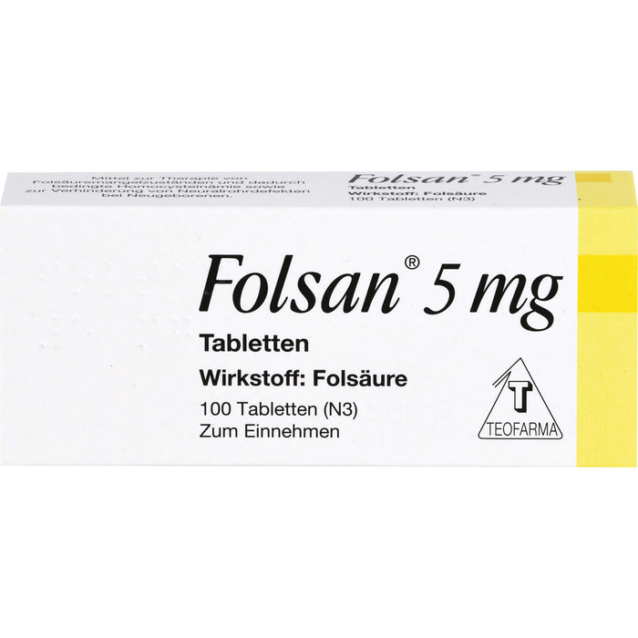 Folsan 5 mg Tabletten, 100 St. Tabletten