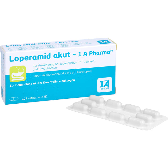 Loperamid akut - 1 A Pharma Hartkapseln, 10 St. Kapseln