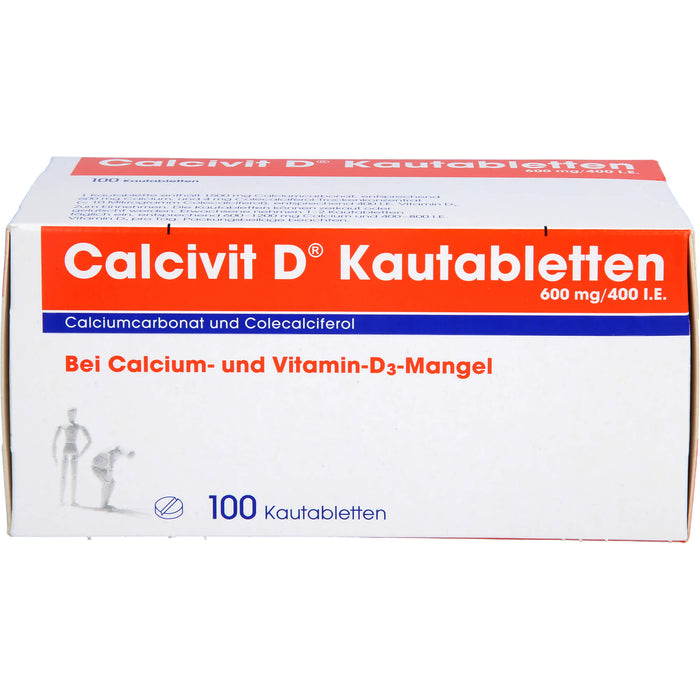 Calcivit D Kautabletten 600 mg/400 I.E., 100 pcs. Tablets