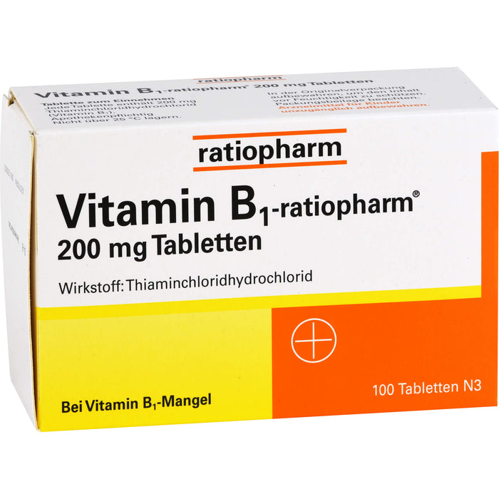 Vitamin B1-ratiopharm 200 mg Tabletten, 100 St. Tabletten