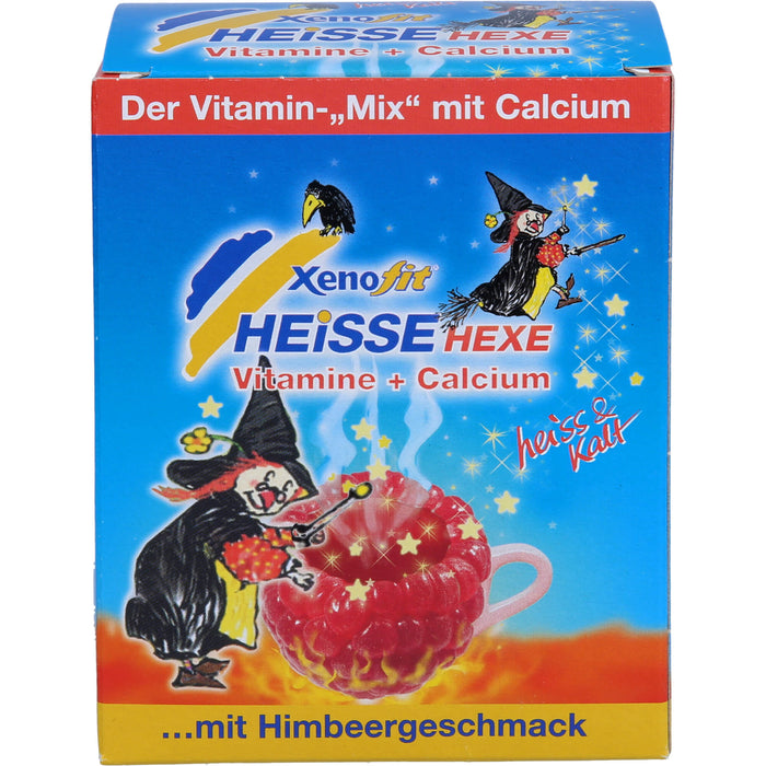 Xenofit Heiße Hexe Vitamine + Calcium Pulver mit Himbeergeschmack, 10 St. Beutel