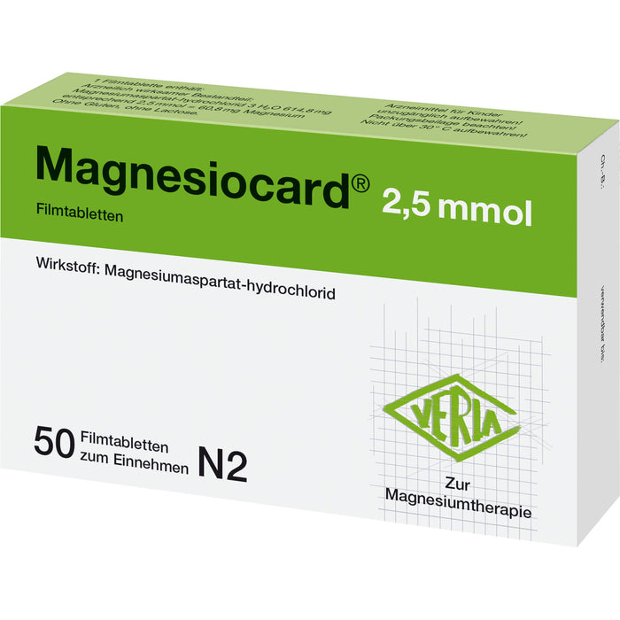 Magnesiocard 2,5 mmol, Filmtbl., 50 St. Tabletten