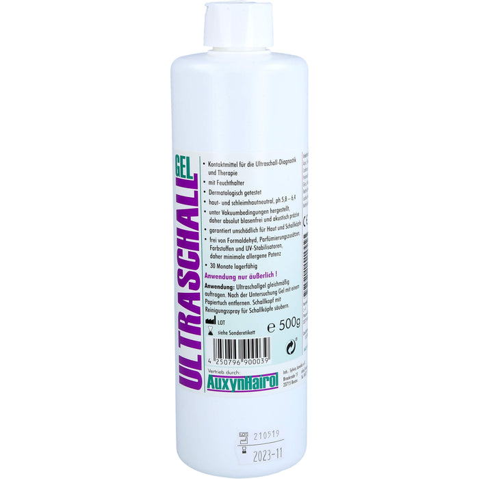 Auxynhairol Ultraschall-Gel für die Ultraschall-Diagnostik und Therapie, 500 ml Gel