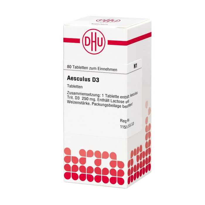 DHU Aesculus D3 Tabletten, 80 St. Tabletten
