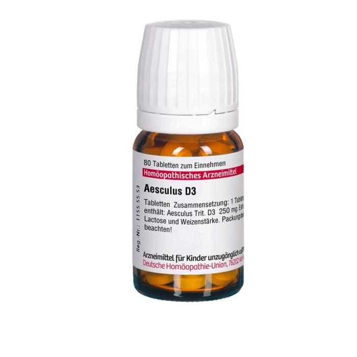 DHU Aesculus D3 Tabletten, 80 St. Tabletten