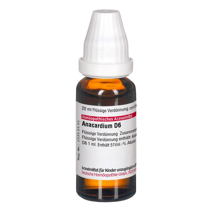 DHU Anacardium D6 Dilution, 20 ml Lösung