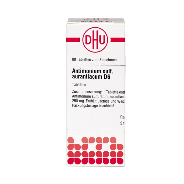 DHU Antimonium sulfuratum aurantiacum D6 Tabletten, 80 St. Tabletten