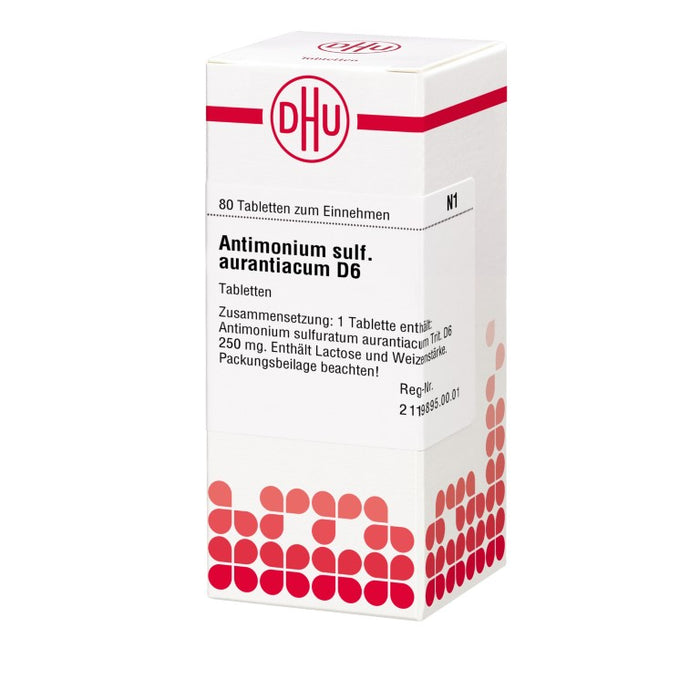 DHU Antimonium sulfuratum aurantiacum D6 Tabletten, 80 St. Tabletten