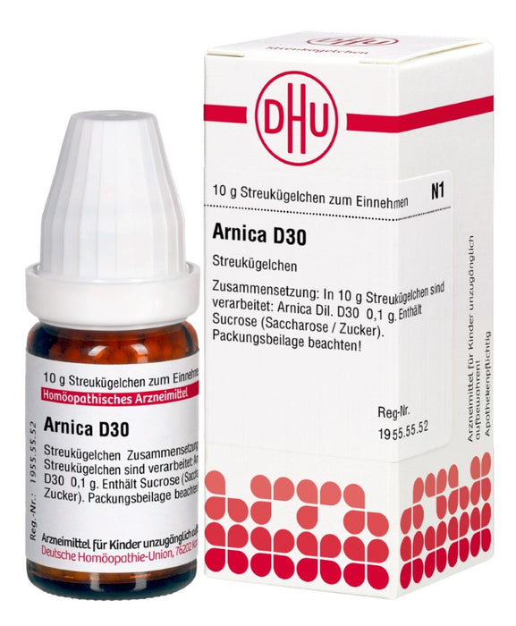 DHU Arnica D30 Streukügelchen, 10 g Globuli