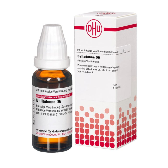 Belladonna D6 DHU Dilution, 20 ml Lösung